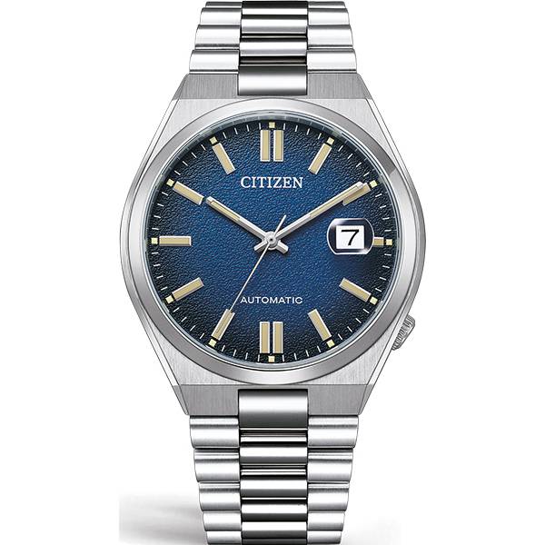 CITIZEN Tsuyosa, Retro Automatik Uhr, Stahl dunkelblau von CITIZEN