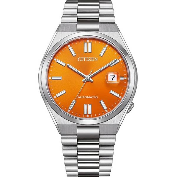 CITIZEN Tsuyosa, Retro Automatik Uhr, Stahl orange von CITIZEN