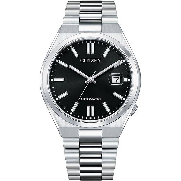 CITIZEN Tsuyosa, Retro Automatik Uhr, Stahl schwarz von CITIZEN