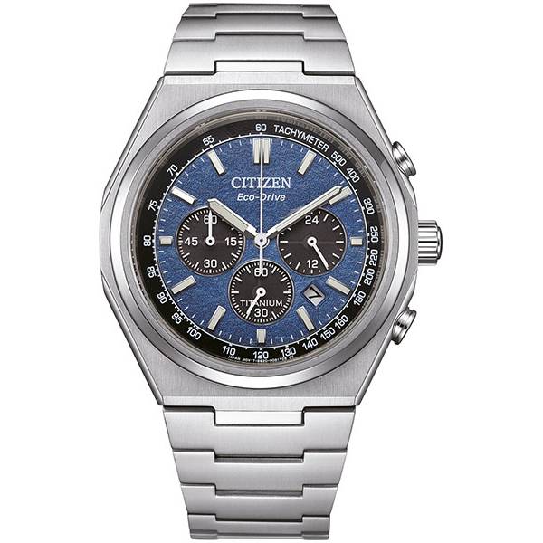 CITIZEN Zenshin, Solar Chronograph, Titan blau von CITIZEN