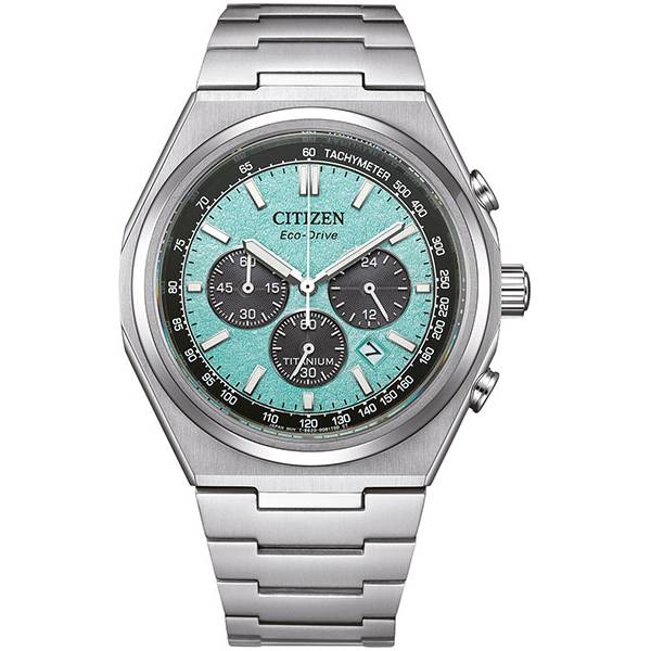 CITIZEN Zenshin, Solar Chronograph, Titan türkis von CITIZEN