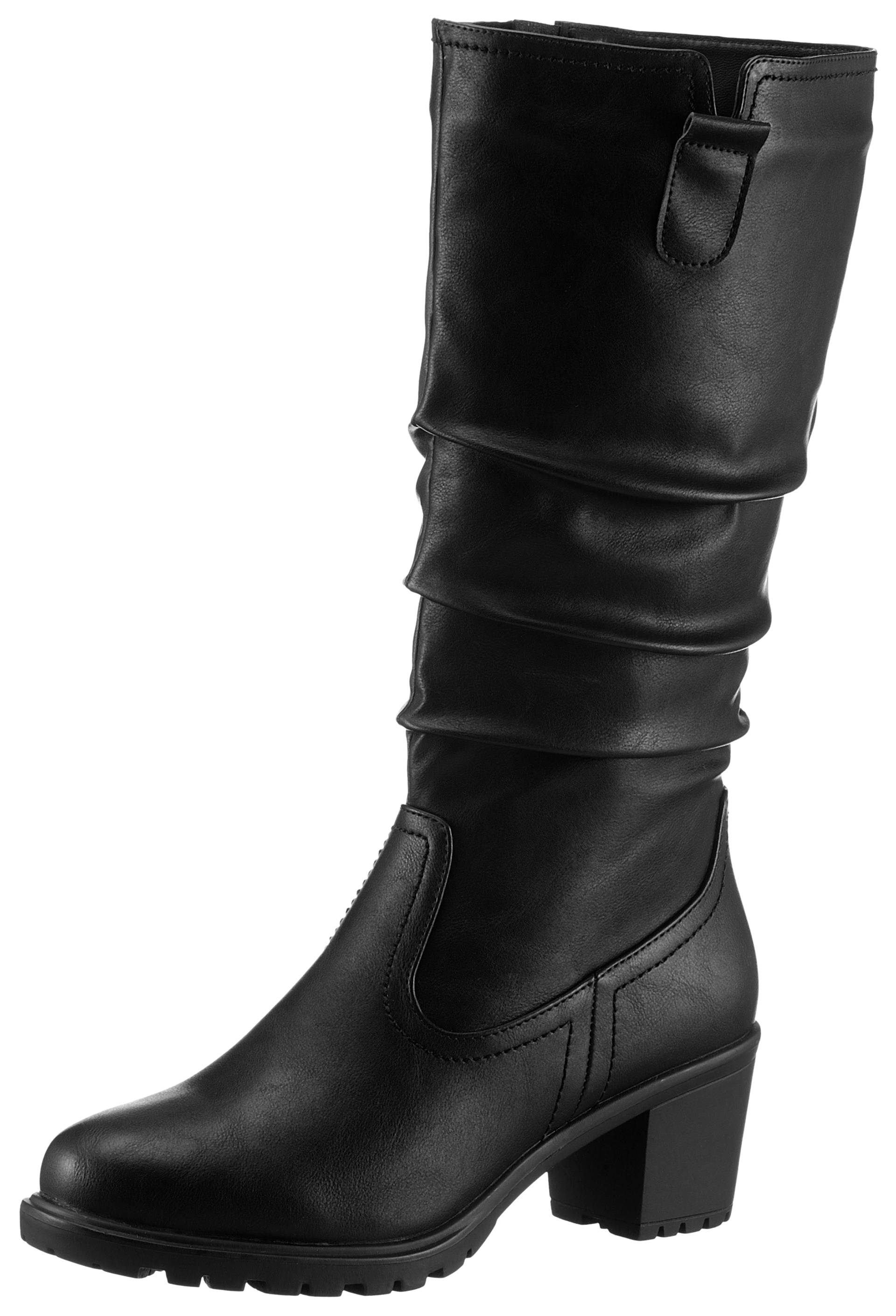 Aniston SHOES Stiefel, mit slouchy Schaft mit Raffungen von Aniston SHOES