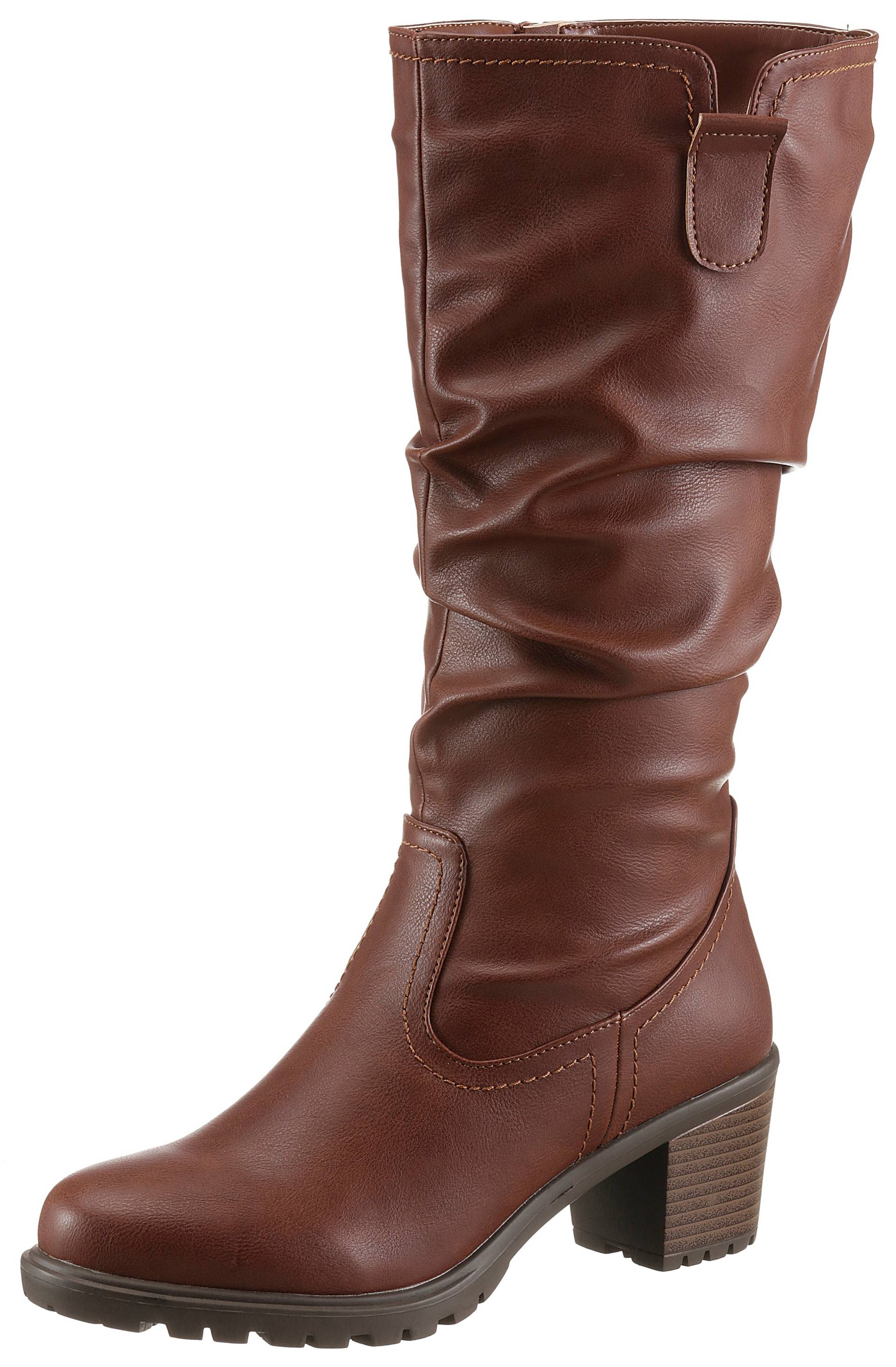 Aniston SHOES Stiefel, mit slouchy Schaft mit Raffungen von Aniston SHOES