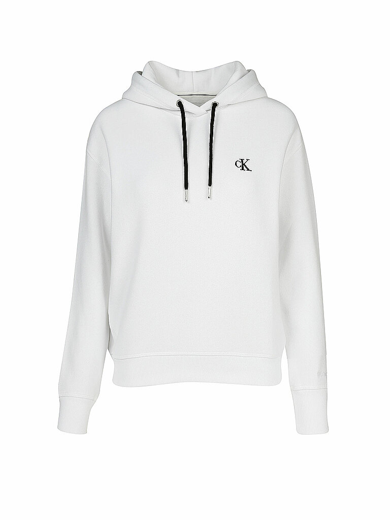 CALVIN KLEIN JEANS Kapuzensweater weiss | L von Calvin Klein Jeans