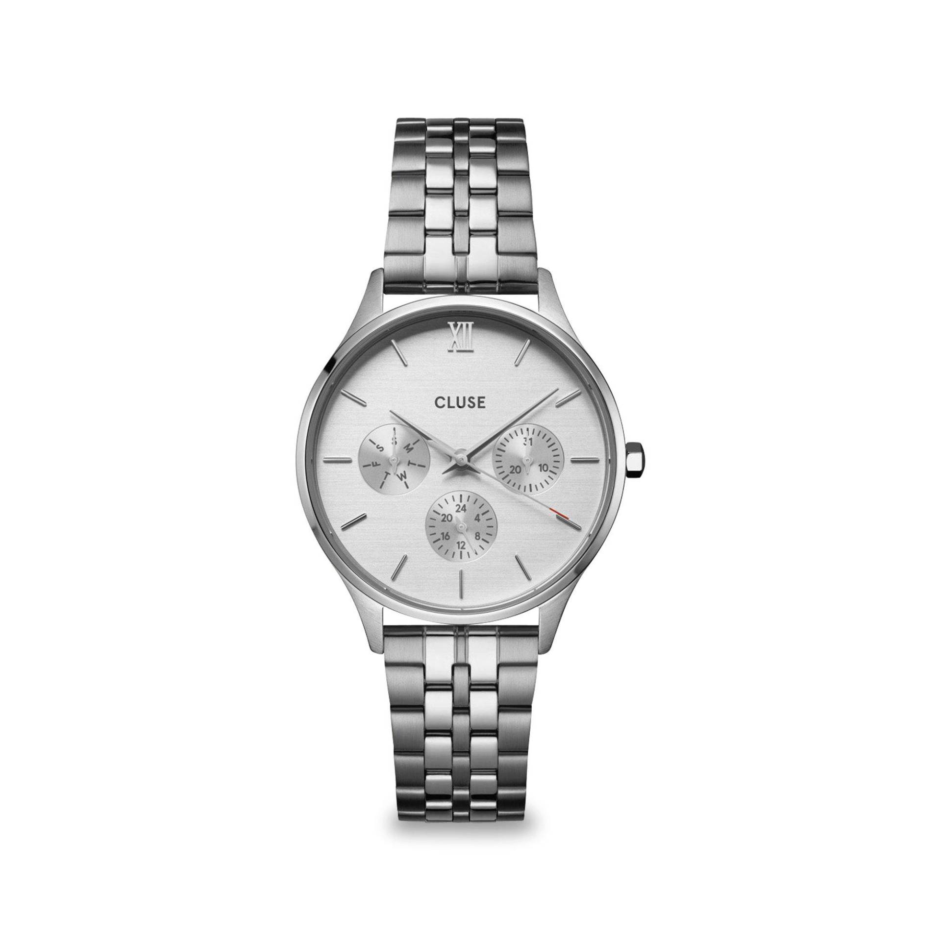 Multifunktionsuhr Damen Silber 34mm von CLUSE