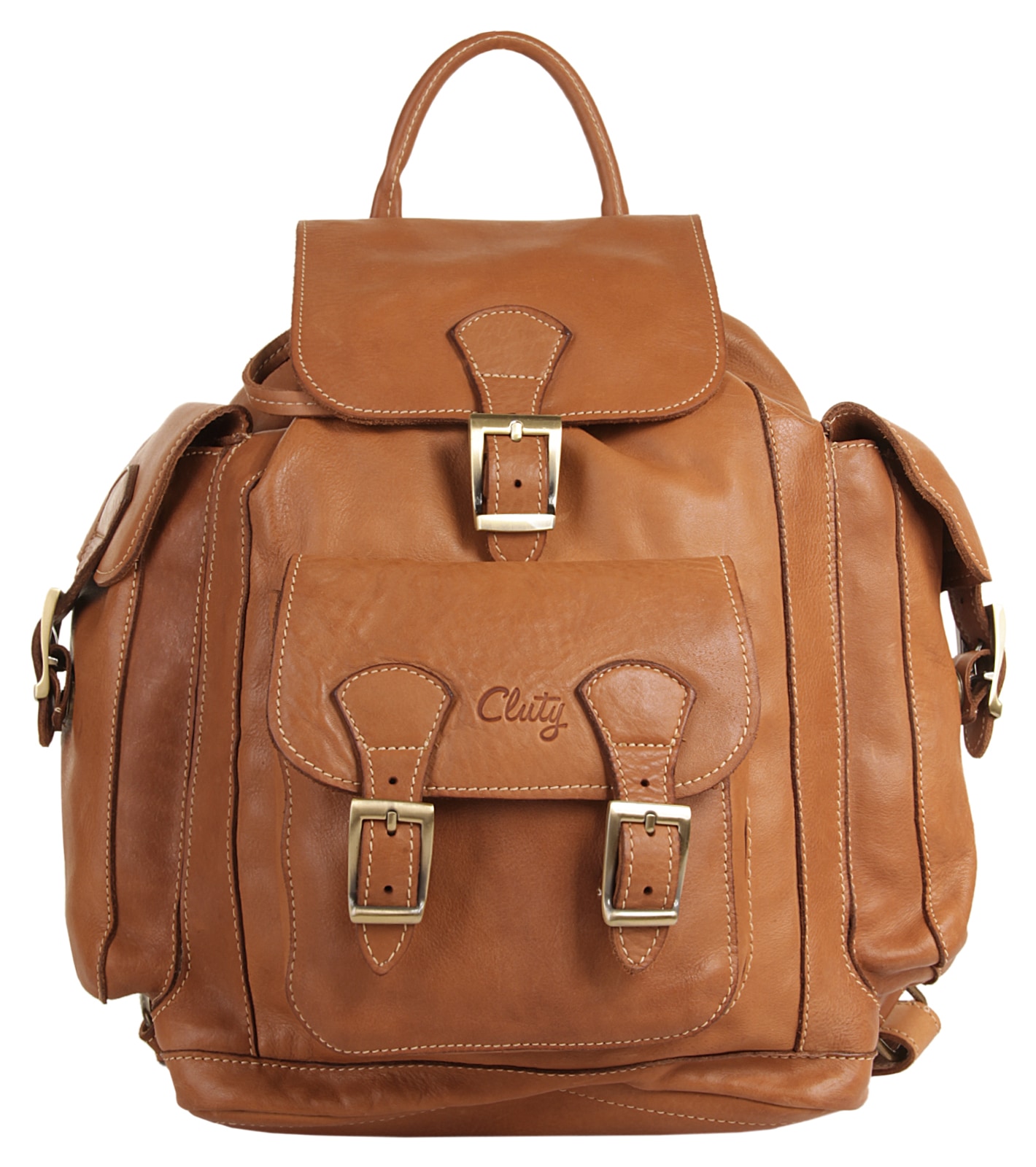 Cluty Cityrucksack, echt Leder, Made in Italy von Cluty