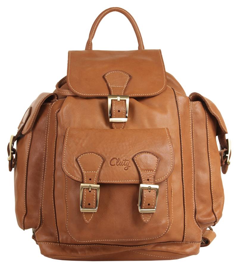 Cluty Cityrucksack, echt Leder, Made in Italy von Cluty