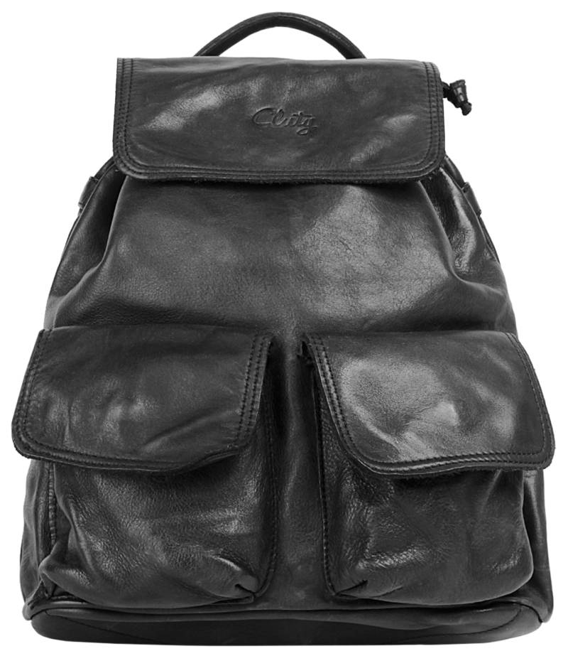 Cluty Cityrucksack, echt Leder, Made in Italy von Cluty