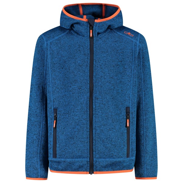 CMP - Boy's Jacket Fix Hood Jacquard Knitted - Fleecejacke Gr 152 blau von CMP