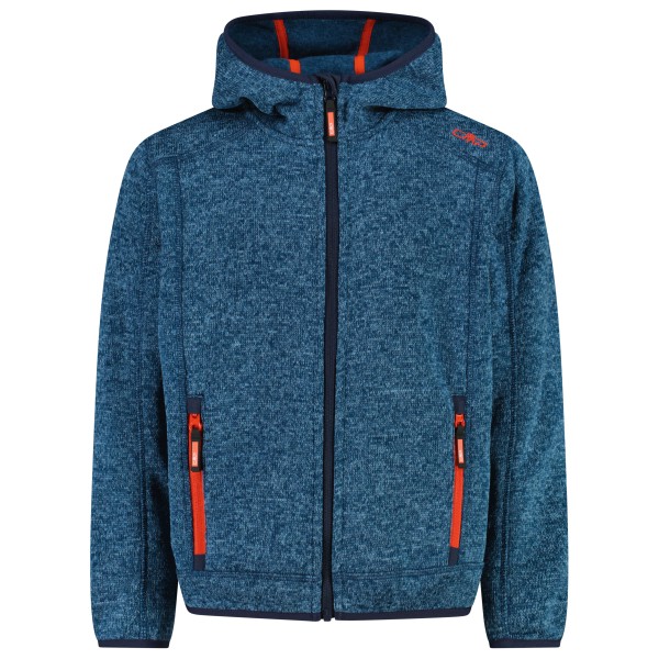 CMP - Boy's Jacket Fix Hood Jacquard Knitted - Fleecejacke Gr 152 blau von CMP