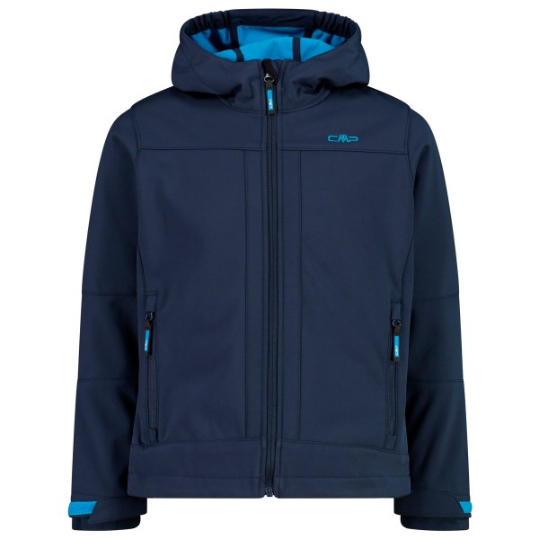 CMP - Boy's Jacket Fix Hood Softshell - Softshelljacke Gr 128 blau von CMP