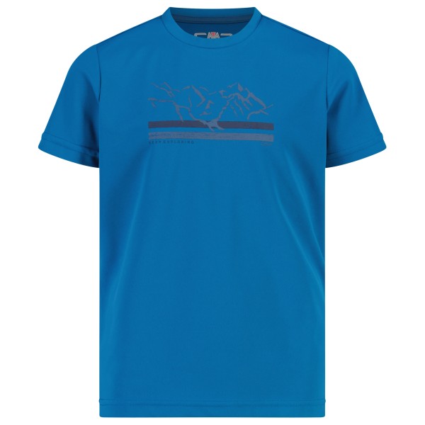 CMP - Boy's T-Shirt Piquet - Funktionsshirt Gr 110 blau von CMP