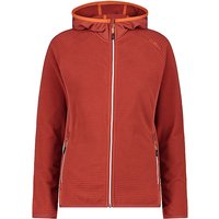 CMP Damen Fleecejacke Stretch Hoodie dunkelrot | 34 von CMP