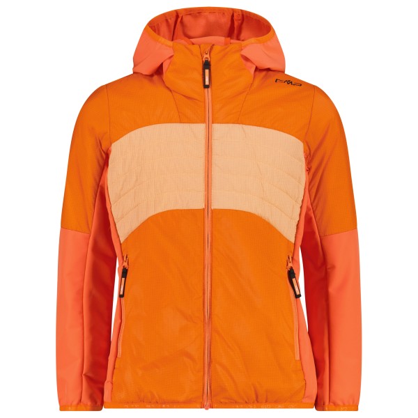 CMP - Girl's Hybrid Jacket Fix Hood - Kunstfaserjacke Gr 116 orange von CMP