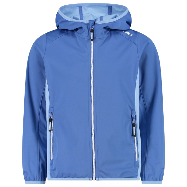 CMP - Girl's Jacket Fix Hood Light Softshell - Softshelljacke Gr 104 blau von CMP