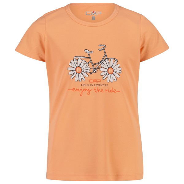 CMP - Girl's T-Shirt Piquet Print - Funktionsshirt Gr 104 orange von CMP