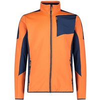 CMP Herren Fleecejacke Striped Stretch orange | 54 von CMP