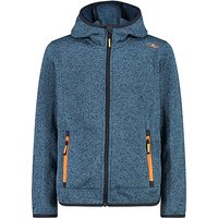 CMP Kinder Fleecejacke Jacquard Knitted Hoodie petrol | 140 von CMP