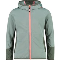 CMP Mädchen Fleecejacke Stretch Hoodie hellgrün | 110 von CMP