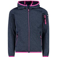 CMP Mädchen Strickfleecejacke Knitted Hoodie dunkelblau | 140 von CMP