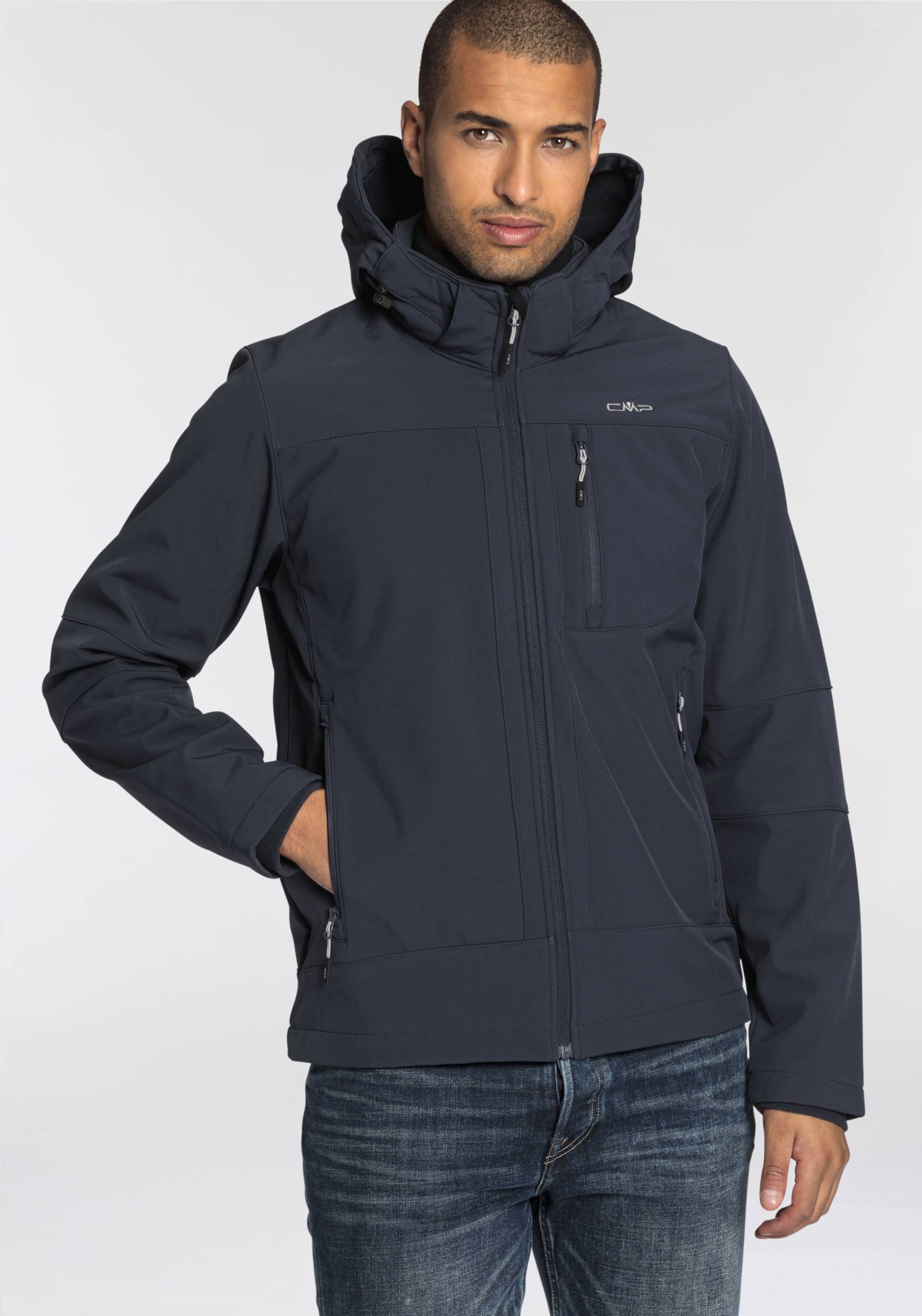 CMP Softshelljacke, (1 St.), mit Kapuze, Wasserabweisend & Winddicht & Atmungsaktiv CMP Softshelljacke, (1 St.), mit Kapuze, Wasserabweisend & Winddicht & Atmungsaktiv von CMP