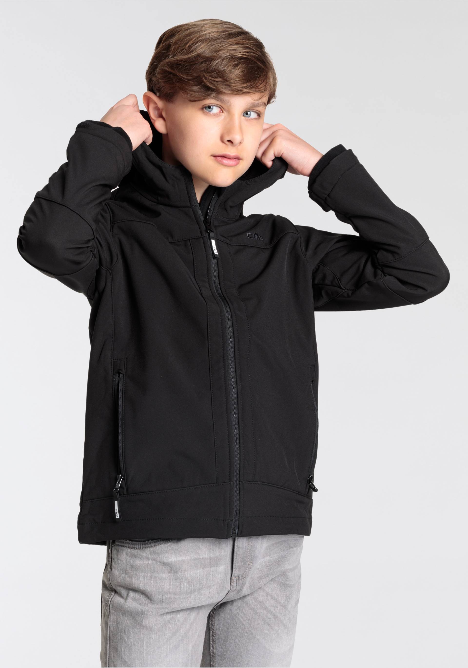 CMP Softshelljacke »KID SOFTSHELL JACKET FIX HOOD für Kinder«, (1 St.), mit Kapuze, Atmungsaktiv & Wärmeisolierend & Wasserabweisend & für Kinder von CMP