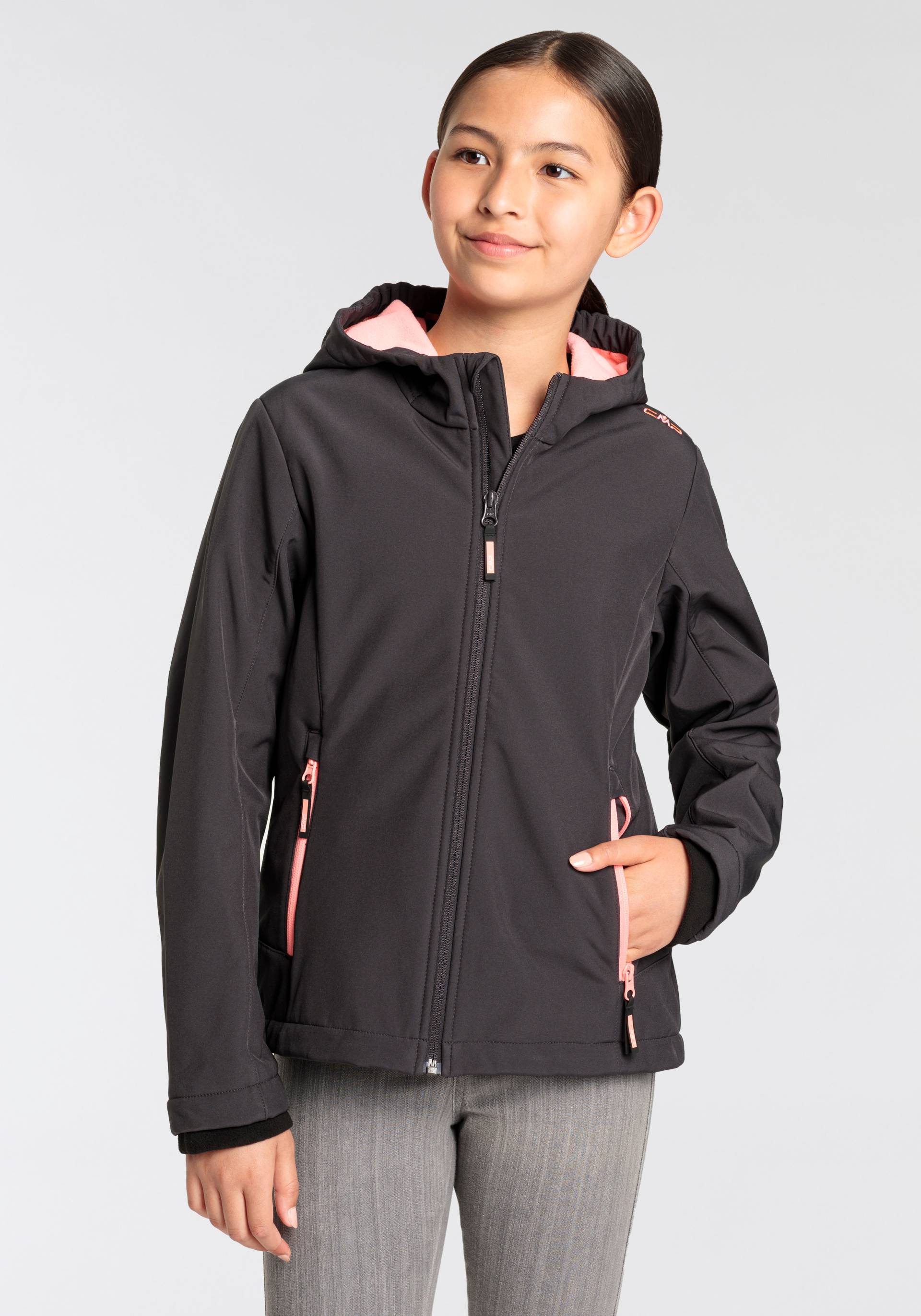 CMP Softshelljacke »KID G JACKET FIX HOOD für Kinder43405465«, mit Kapuze, Atmungsaktiv & Wasserabweisend & Windabweisend & für Kinder von CMP