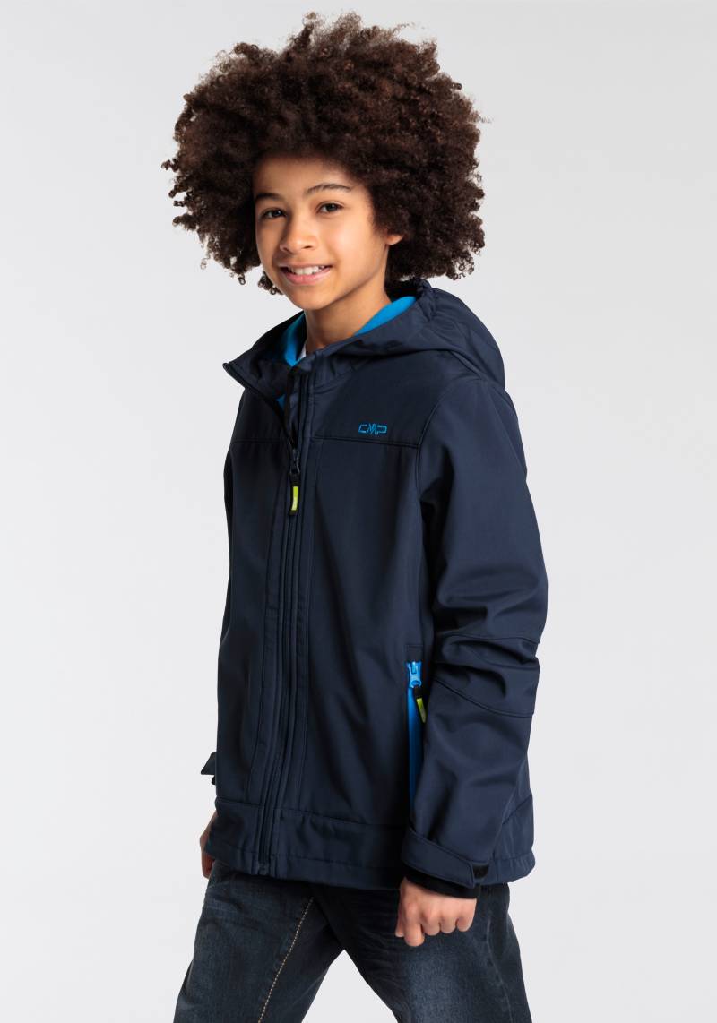 CMP Softshelljacke »KID SOFTSHELL JACKET FIX HOOD für Kinder«, (1 St.), mit Kapuze, Atmungsaktiv & Wärmeisolierend & Wasserabweisend & für Kinder von CMP