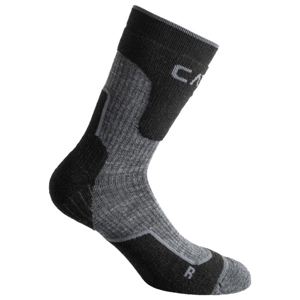 CMP - Trekking Sock Wool Mid - Wandersocken Gr 46-48 schwarz/grau von CMP