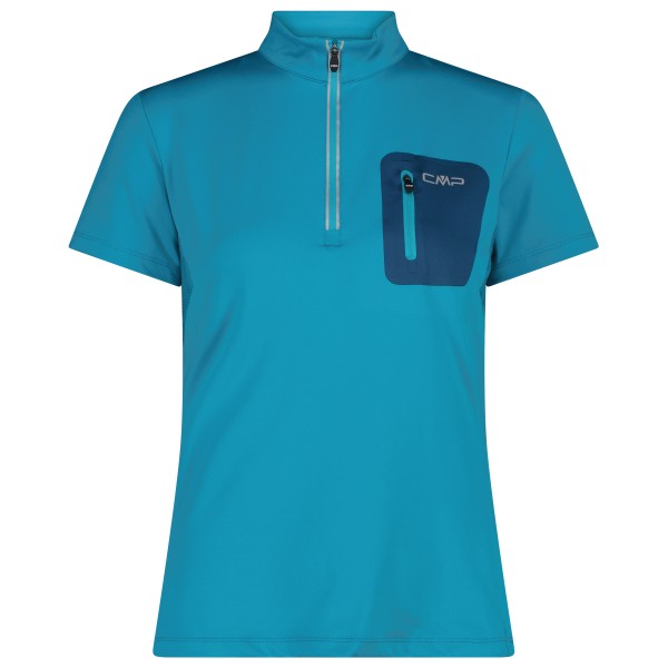 CMP - Women's Breast Pocket T-Shirt Free Bike - Velotrikot Gr 46 blau von CMP