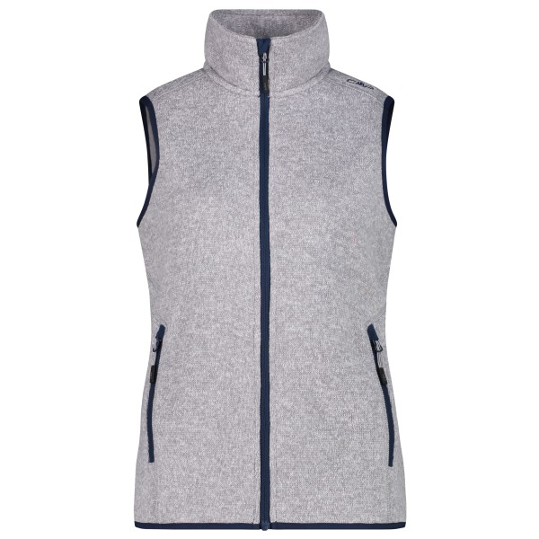 CMP - Women's Vest Jacquard Knitted - Fleecegilet Gr 38 grau von CMP