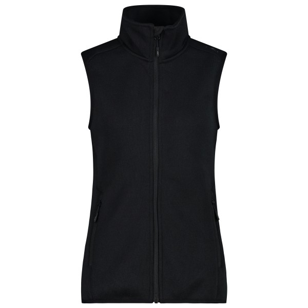 CMP - Women's Vest Jacquard Knitted - Fleecegilet Gr 44 schwarz von CMP