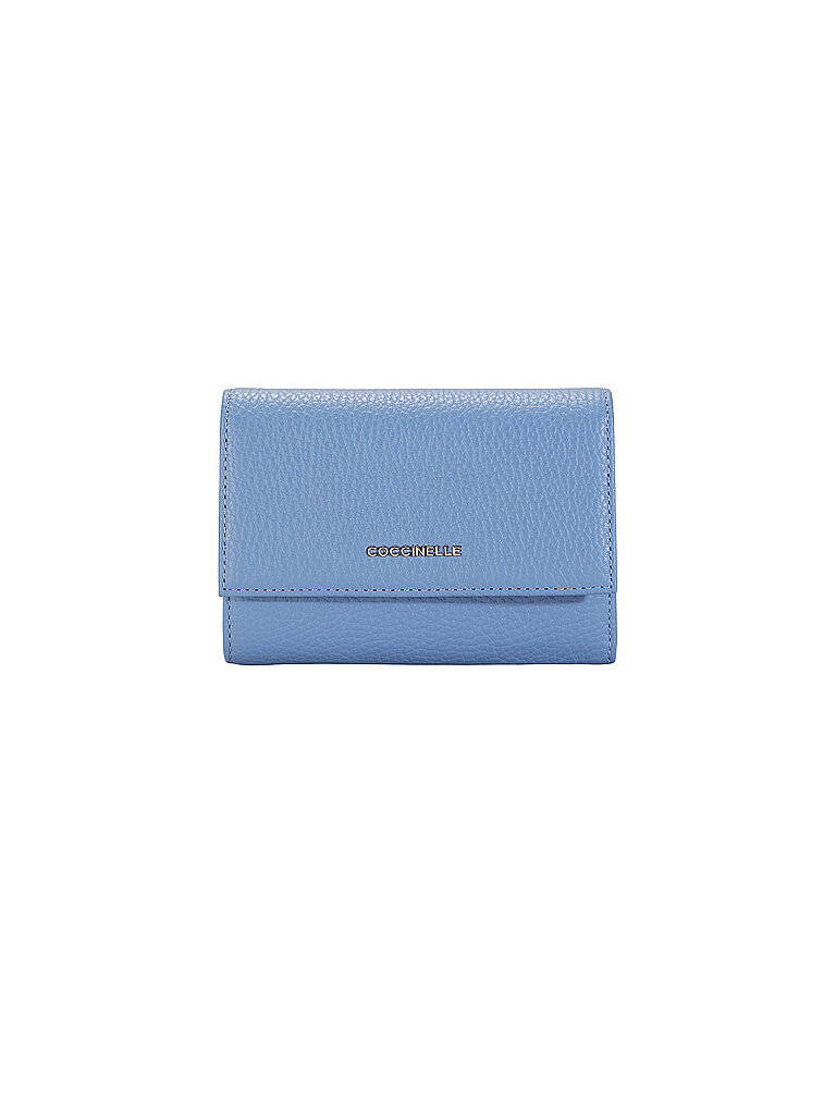 COCCINELLE Geldbörse METALLIC SOFT hellblau von COCCINELLE