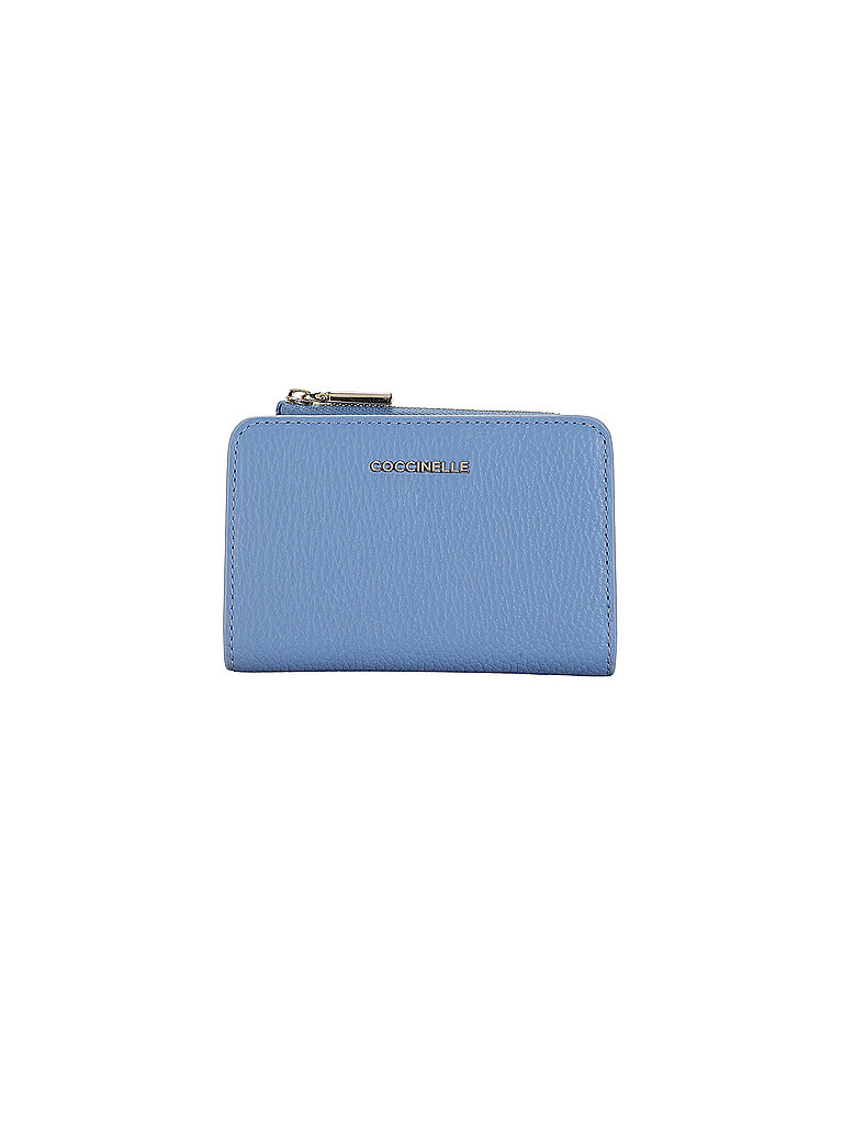 COCCINELLE Geldbörse METALLIC SOFT hellblau von COCCINELLE