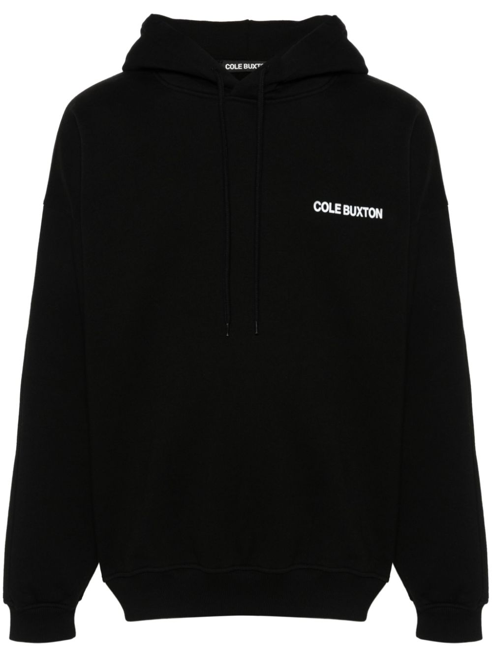 COLE BUXTON logo-print cotton hoodie - Black von COLE BUXTON