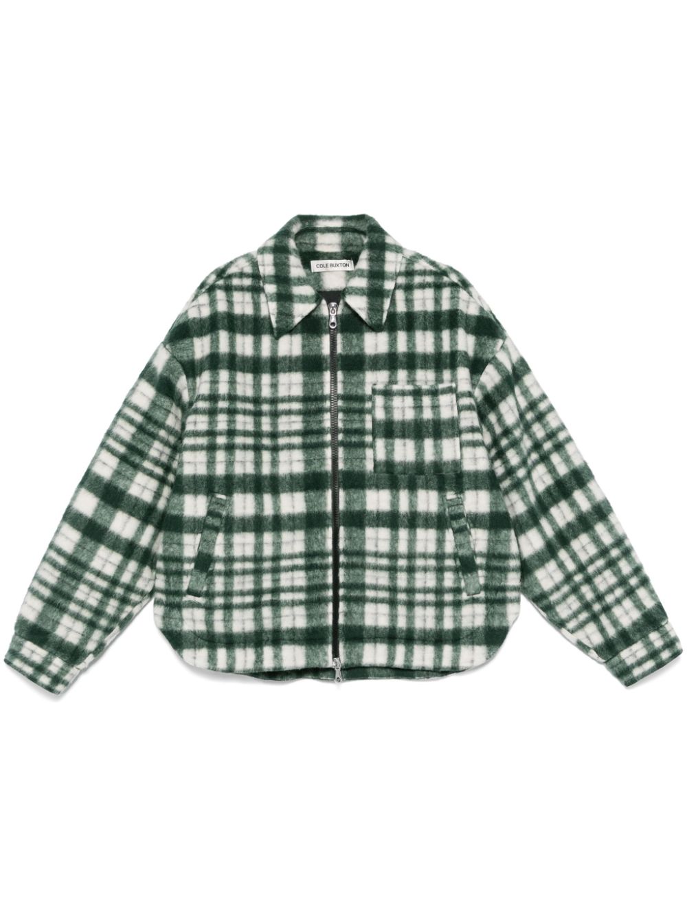 COLE BUXTON plaid overshirt - Green von COLE BUXTON