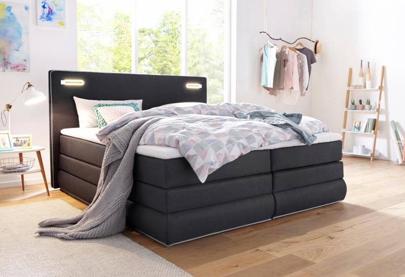 COLLECTION AB Boxspringbett »Rubona«, inkl. Bettkasten, LED-Beleuchtung und Topper von COLLECTION AB