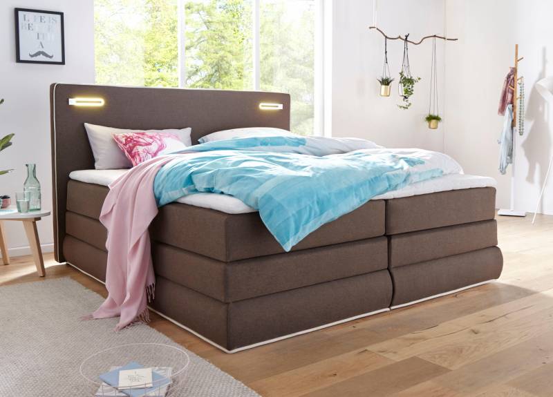 COLLECTION AB Boxspringbett »Rubona«, inkl. Bettkasten, LED-Beleuchtung und Topper von COLLECTION AB