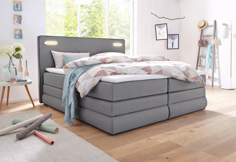 COLLECTION AB Boxspringbett »Rubona«, inkl. Bettkasten, LED-Beleuchtung und Topper von COLLECTION AB