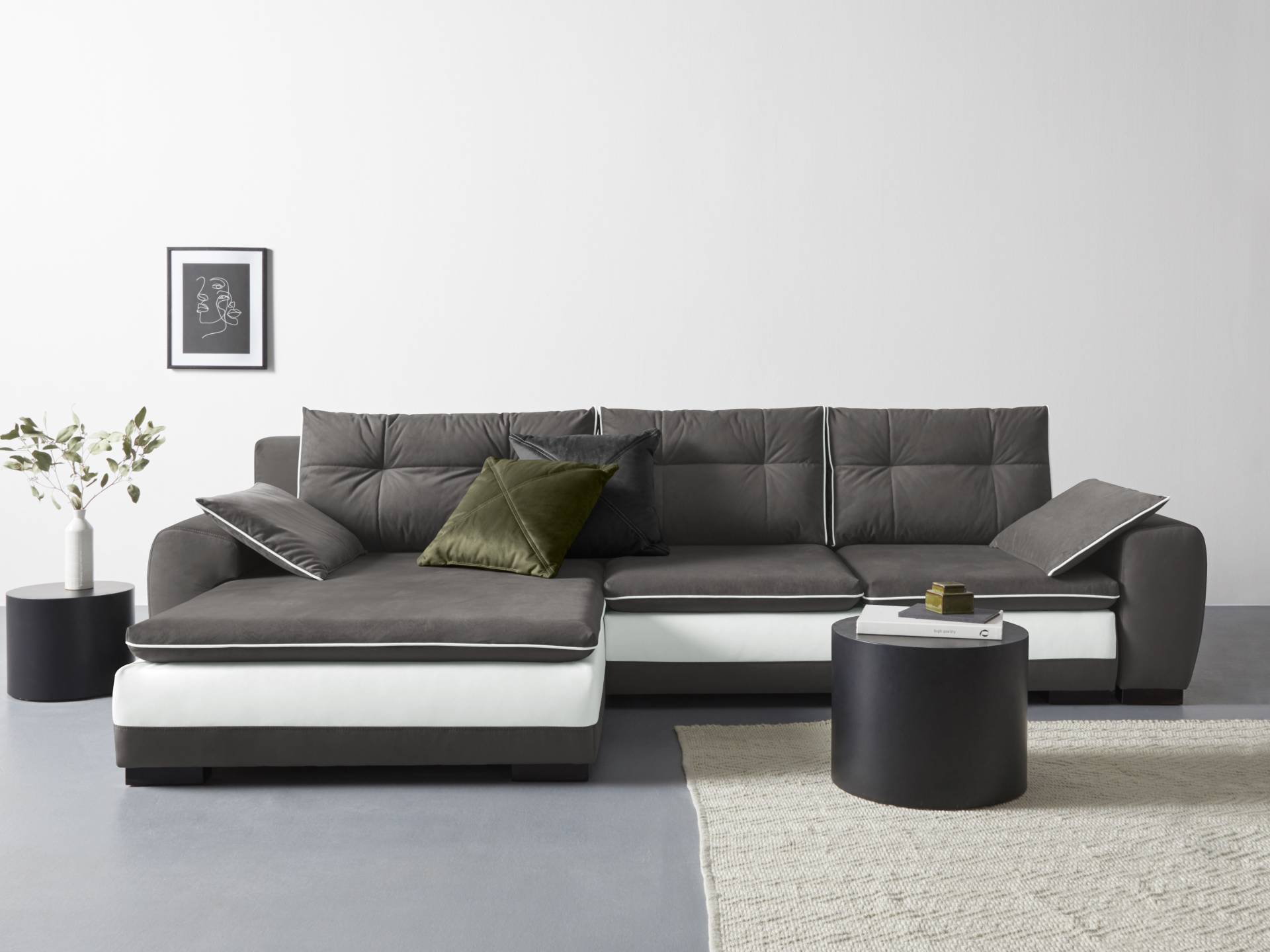 COLLECTION AB Ecksofa »Alanya L-Form«, mit 7 Kissen, wahlweise mit Bettfunktion und Bettkasten von COLLECTION AB