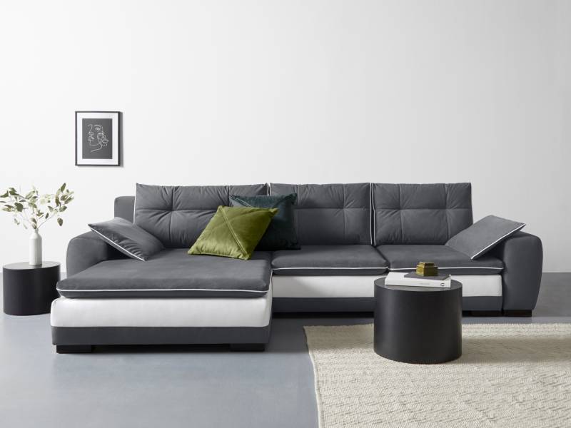 COLLECTION AB Ecksofa »Alanya L-Form«, mit 7 Kissen, wahlweise mit Bettfunktion und Bettkasten von COLLECTION AB