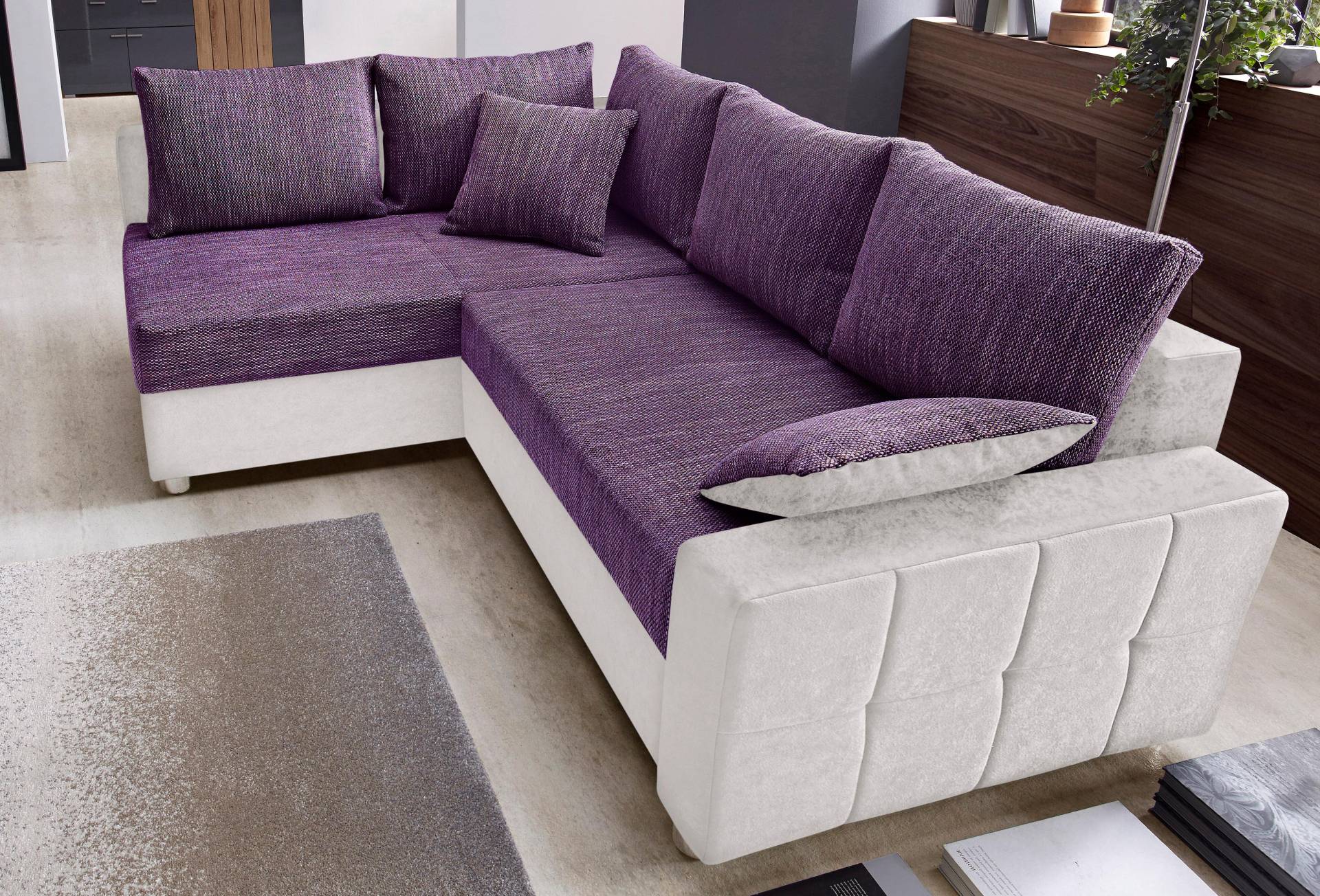 COLLECTION AB Ecksofa Parma, mit Bettfunktion, inkl. Zier- und Rückenkissen von COLLECTION AB