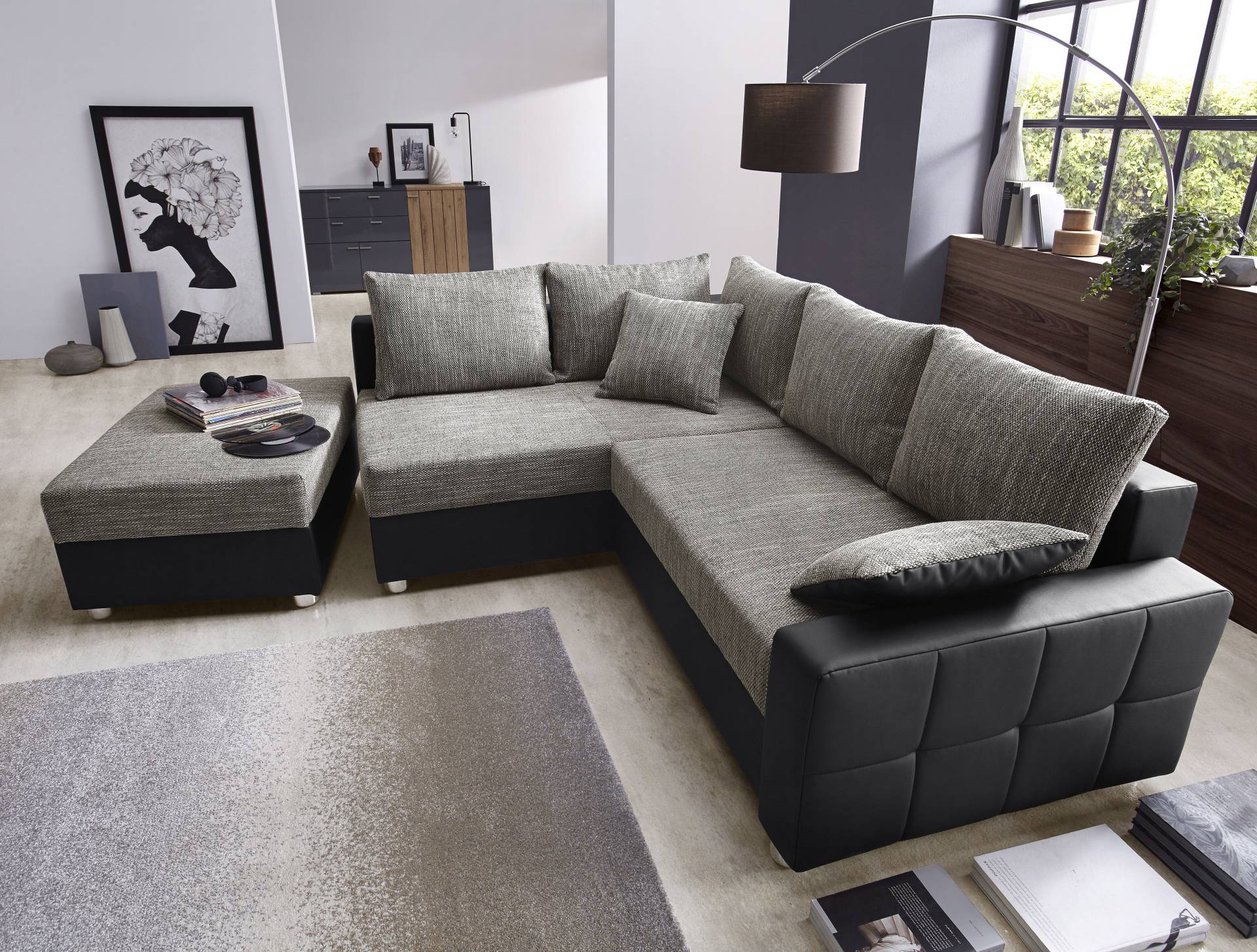 COLLECTION AB Ecksofa Parma, mit Bettfunktion, inkl. Zier- und Rückenkissen von COLLECTION AB