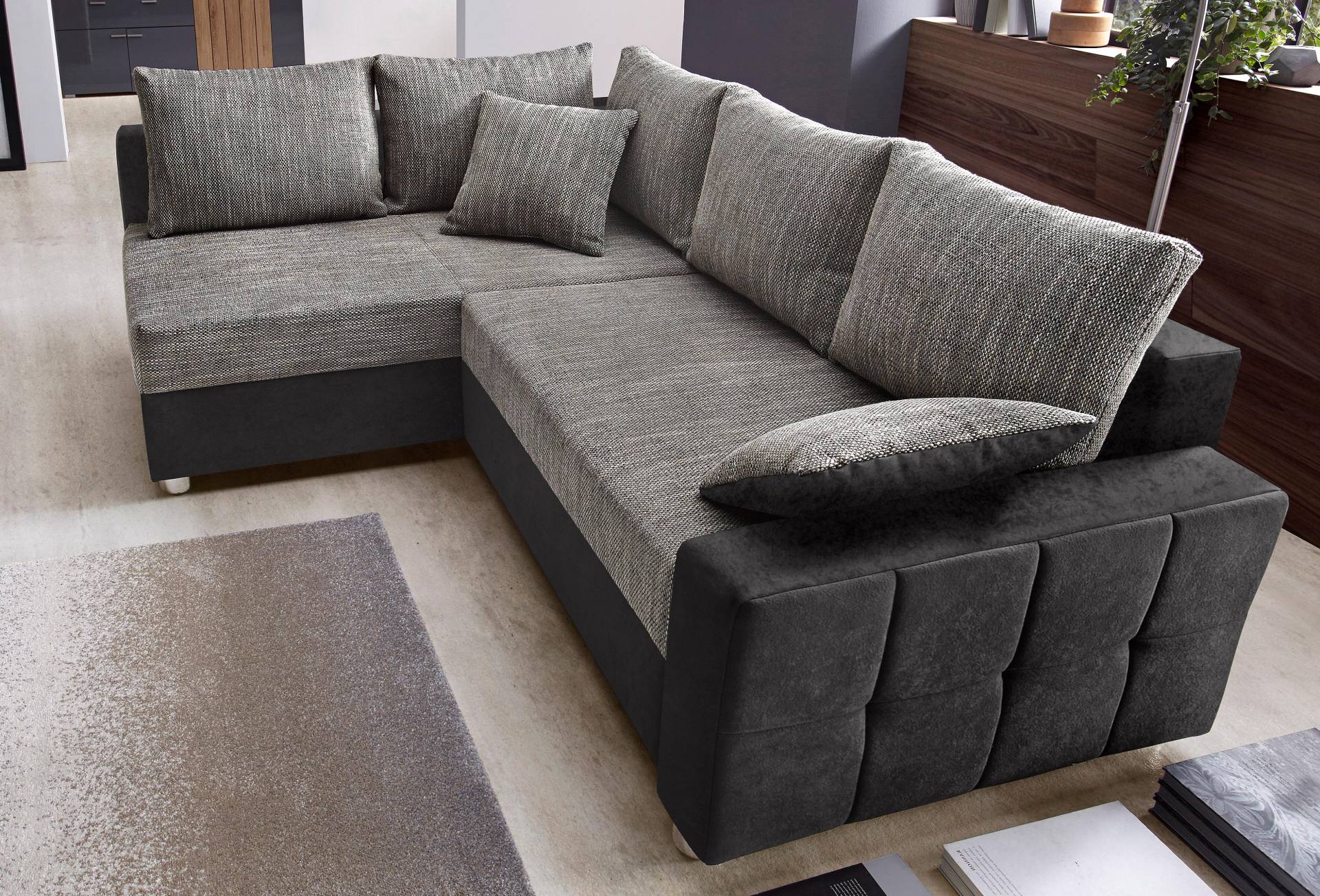 COLLECTION AB Ecksofa »Parma L-Form«, mit Bettfunktion und Federkern von COLLECTION AB