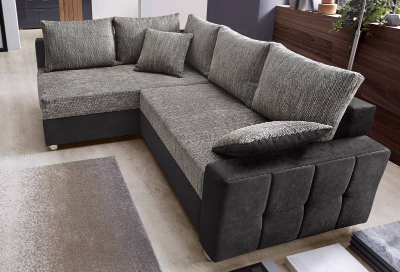 COLLECTION AB Ecksofa »Parma L-Form«, mit Bettfunktion und Federkern von COLLECTION AB