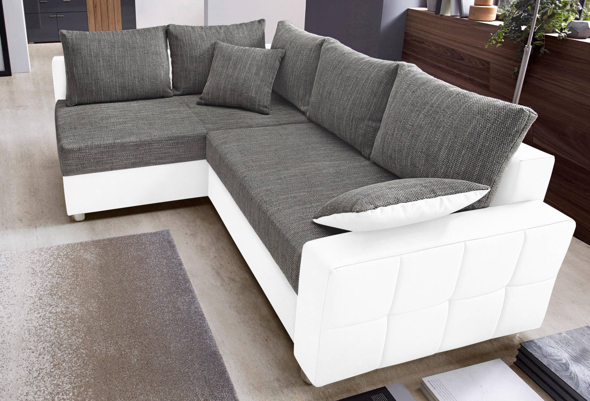 COLLECTION AB Ecksofa »Parma L-Form«, mit Bettfunktion und Federkern von COLLECTION AB