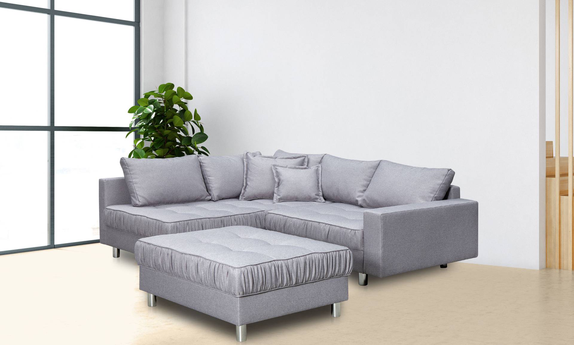 COLLECTION AB Ecksofa »Cannes L-Form«, mit Hocker, inkl. Schlaffunktion von COLLECTION AB