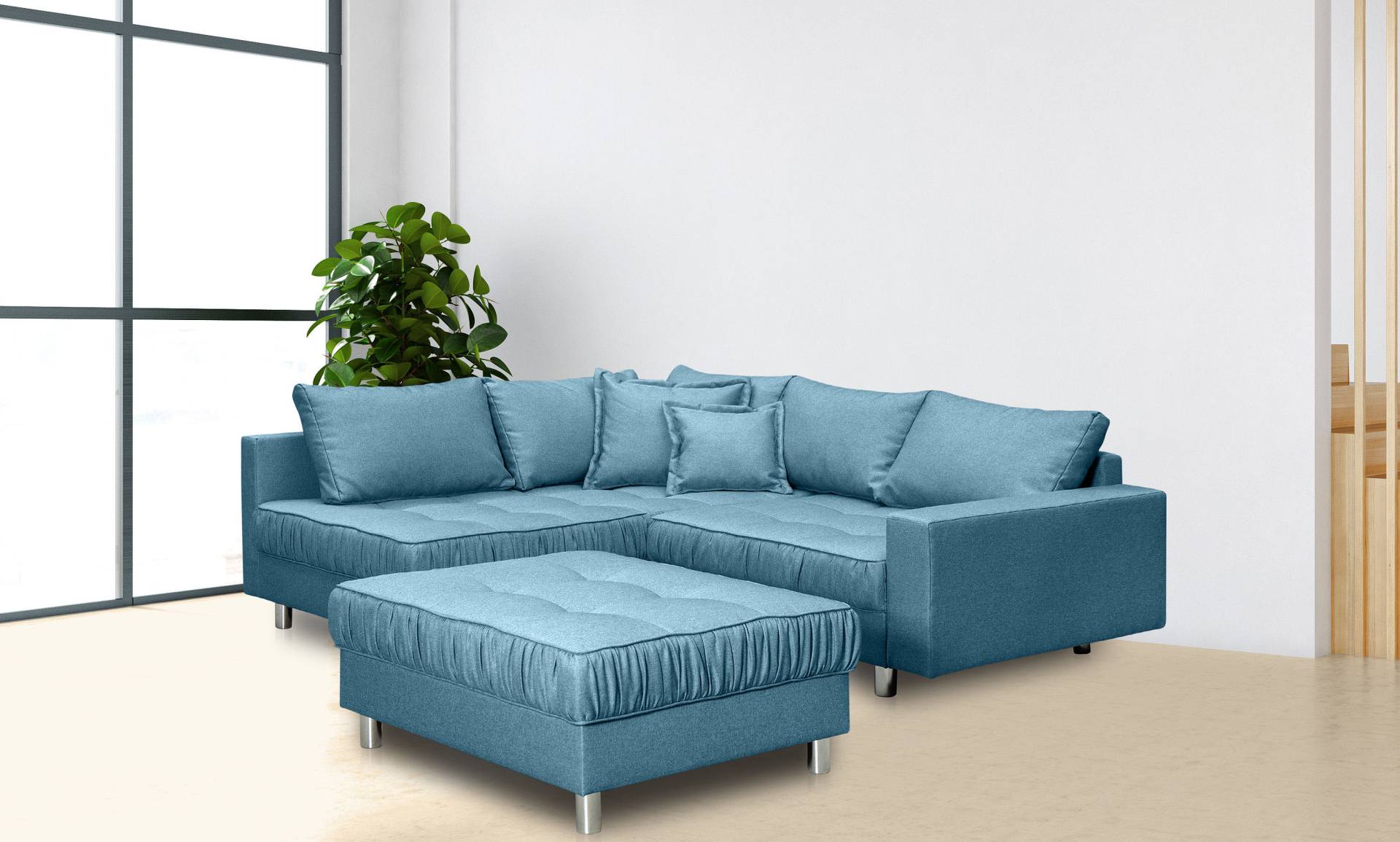 COLLECTION AB Ecksofa »Cannes L-Form«, mit Hocker, inkl. Schlaffunktion von COLLECTION AB