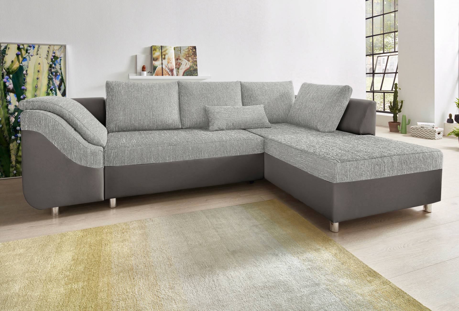 COLLECTION AB Ecksofa Sally L-Form, mit und ohne Bettfunktion, inklusive loser Rücken- und Zierkissen von COLLECTION AB