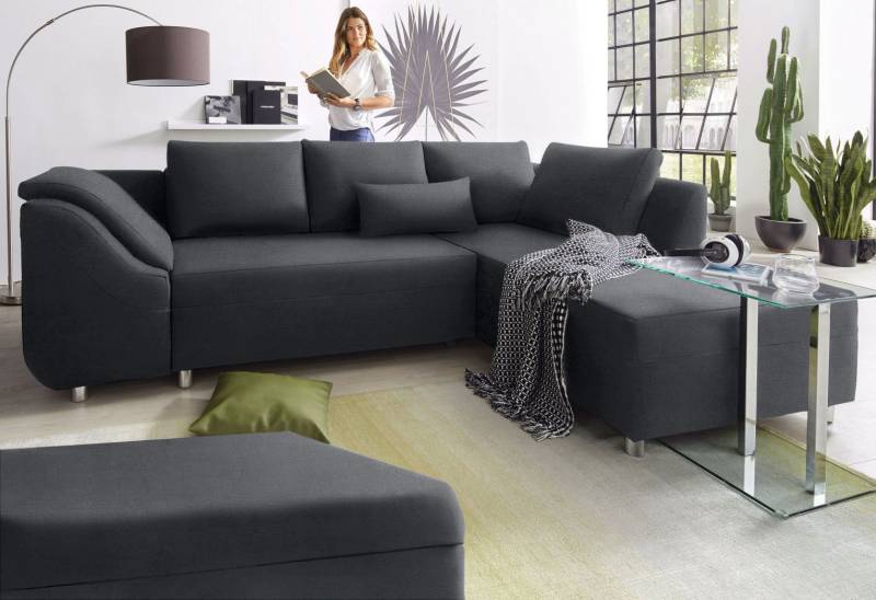 COLLECTION AB Ecksofa Sally L-Form, mit und ohne Bettfunktion, inklusive loser Rücken- und Zierkissen von COLLECTION AB